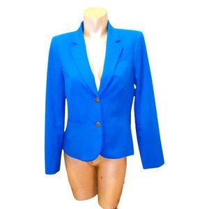 CALVIN KLEIN WOMENS BLUE BUTTON FRONT BLAZER/JACKET SIZE 10